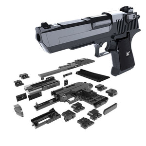 DIY Military Gun Handgun Pistol Desert Eagle Collection Model Can fire Building Blocks Toys For Kids Boys Gifts not Weapon